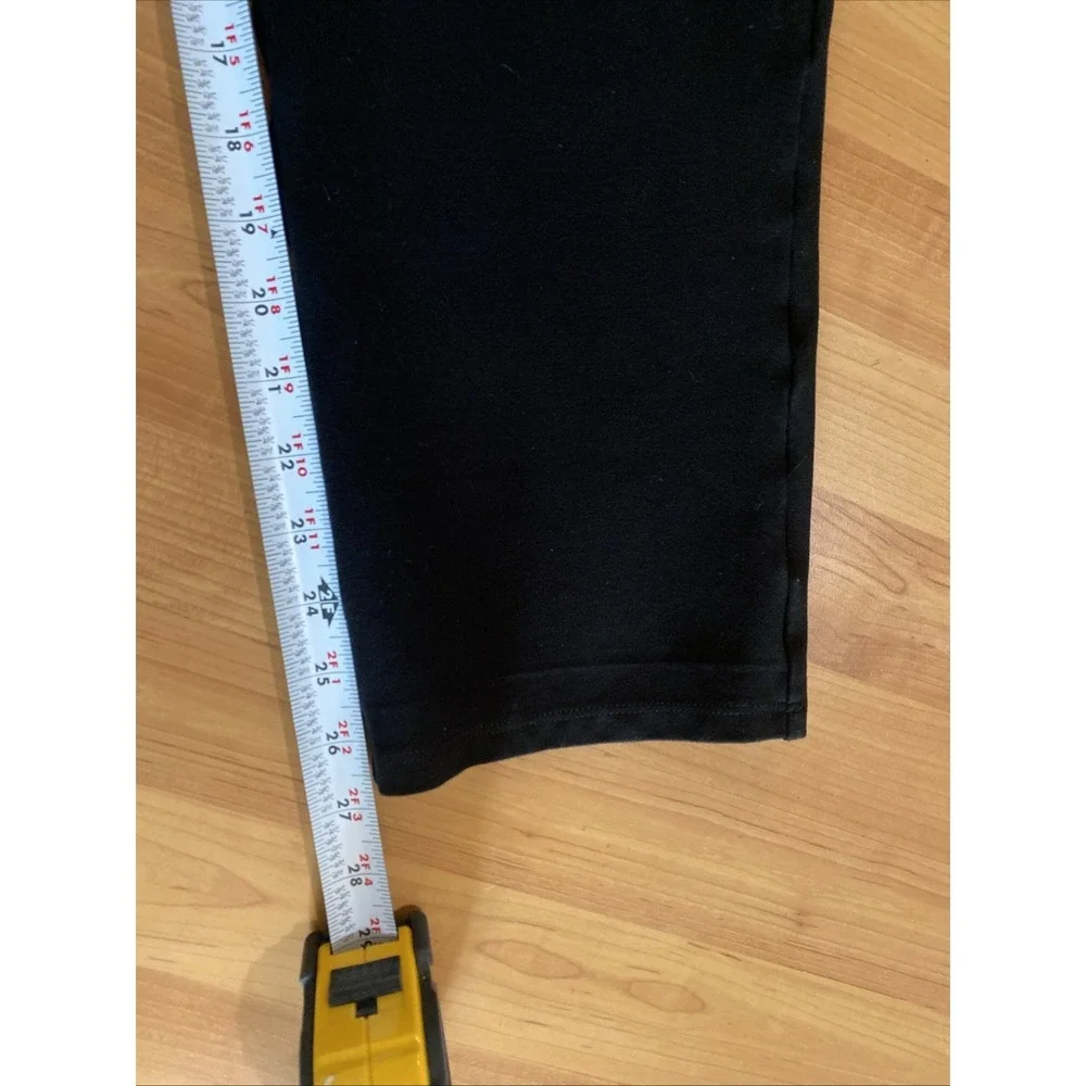 Quince Pants Size XL Black Stretch Ponte Straight Leg Pull On Ankle - Picture 7 of 9